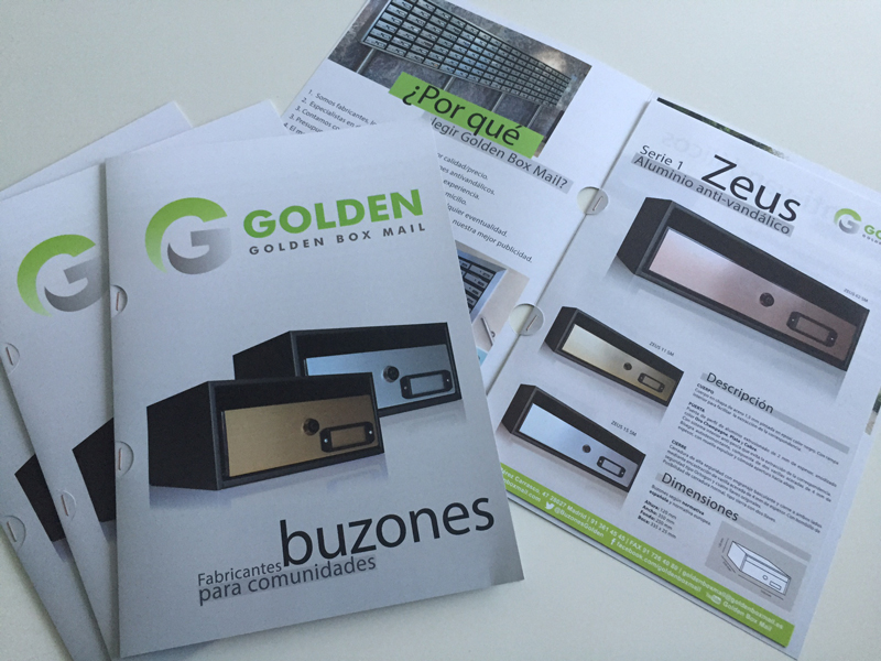 Nuevo diseño de catálogo para Golden Box Mail